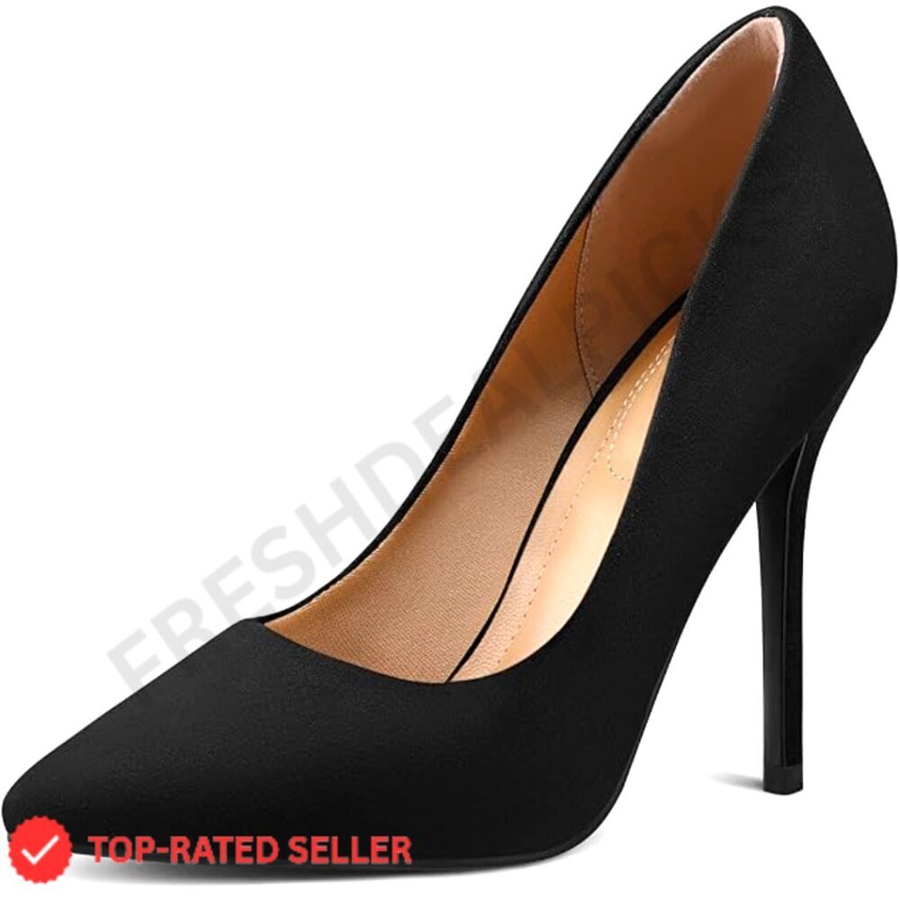 Pointed Toe Stiletto Pumps Elegant Dress Wedding Shoes 4IN Heels